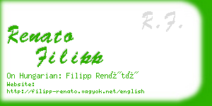 renato filipp business card